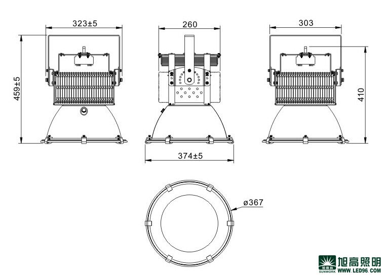 高檔高端SWK205-100w高效LED工礦燈，LED工廠燈廠家直銷，LED節(jié)能燈體育場館